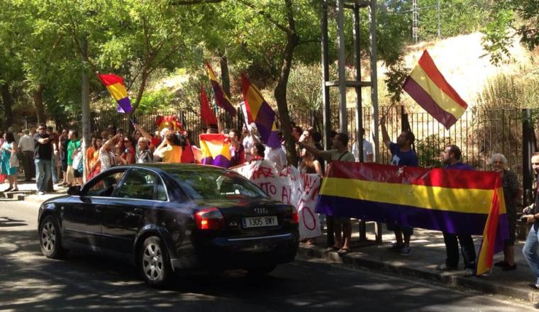 recibimiento de los principes en caceres dia 23 de julio