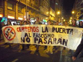 Manifestación de antifascistas del 2007 en la que participaron varios centenares