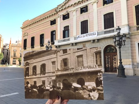 El ayuntamiento de Sabadell colocó un pancarta idéntica a la que en 19361 celebró la victoria del Frente Popular
