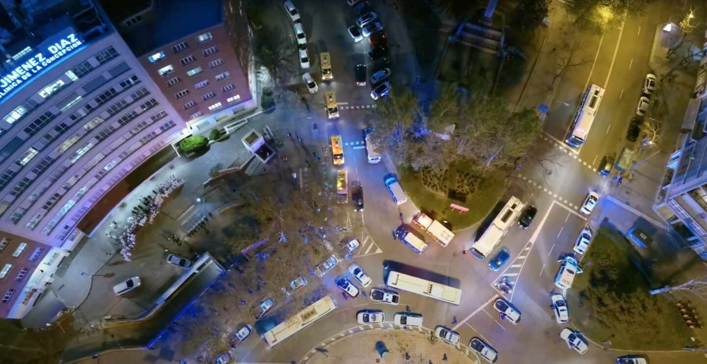 Madrid desde un dron de la policía municipal